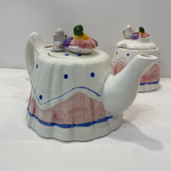 Vintage Ceramic Tea pot 3pcs Set by Cardinal Inc. (1995) - Picture 2 of 3